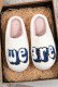 WE ARE Pattern Fleece Slipper 