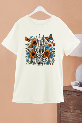 Good Energy is Contagious Print Graphic Top