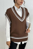 V Neck Knitting Vest Sweater 