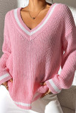 V Neck Knitting Pullover Sweater 