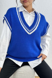 V Neck Knitting Vest Sweater 