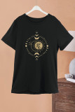 Mystic Moon And Sun Print Graphic Top