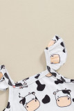 Girls Cow Print Ruffle 2PCS Set 