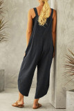 Plain One Piece Overall Jumpsuit