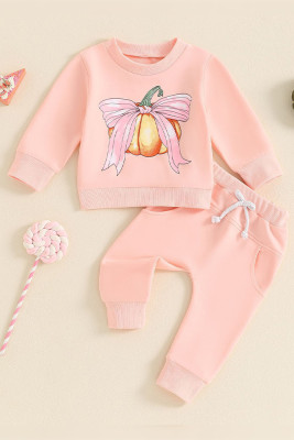 Girls Halloween Pumpkin 2PCS Set 