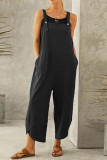 Plain One Piece Overall Jumpsuit