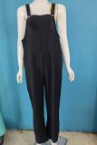 Plain One Piece Overall Jumpsuit