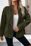 Plain Zipper Design Outer Coat 