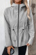 Plain Zipper Design Outer Coat 
