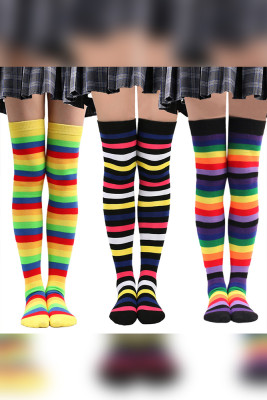 Colorful Rainbow Cosplay Stocking 