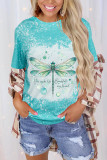 CozyMy Dragonfly Bleached Print Graphic Tee