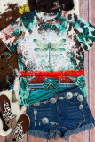 CozyMy Dragonfly Bleached Print Graphic Tee