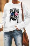 CozyMy Letter Print  America Flag Sweatshirt