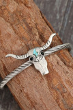 Bull Turquoise Alloy Bracelet 