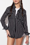 Black Stripes Long Sleeves Shirt 