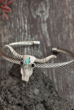 Bull Turquoise Alloy Bracelet 