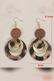 Leopard Leather Earrings 