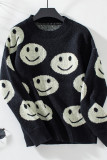 Smile Face Jacquard Knitting Sweater 