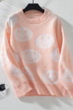 Smile Face Jacquard Knitting Sweater 