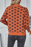 Crew Neck Jacquard Knitting Sweater