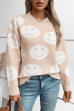 Smile Face Jacquard Knitting Sweater 