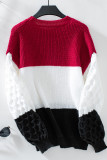 Colorblock Knitting Pullover Sweater 