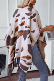 Leopard Tassel Knitting Cover Up 