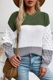 Colorblock Knitting Pullover Sweater 