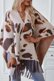 Leopard Tassel Knitting Cover Up 