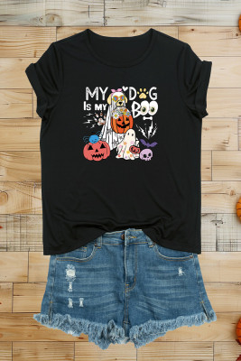 My Dog Is My Boo Halloween Print Graphic Top