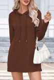 Cable Knitting Hooded Dress 