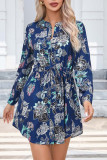 Bohemia Printed Button Up SHirt Dress 