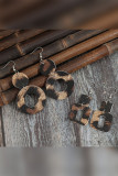 Leopard Leather Earrings Set 