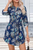 Bohemia Printed Button Up SHirt Dress 