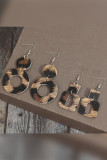 Leopard Leather Earrings Set 