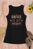 Coffee Print Tank Dress