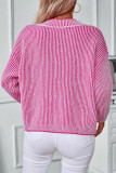 V Neck Stripes Knitting Sweater 