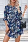 Bohemia Printed Button Up SHirt Dress 