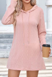 Cable Knitting Hooded Dress 