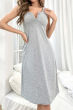 Grey Sleeveless Tank Dress 