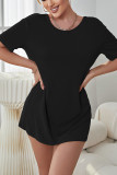 Black Backless Short Mini Dress 