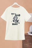 Born to Read Forced to Work Print Graphic Top