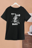 Born to Read Forced to Work Print Graphic Top