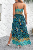 Bohemia V Neck Floral Strapy Dress 