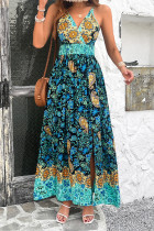 Bohemia V Neck Floral Strapy Dress 