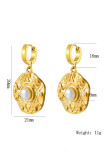 Crystal Insert Golden Earrings 