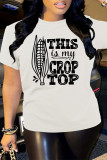 This is My Crop Top Print Graphic Top