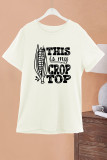 This is My Crop Top Print Graphic Top