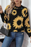 Sunflower Design Knitting Sweater