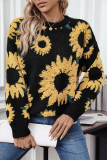 Sunflower Design Knitting Sweater